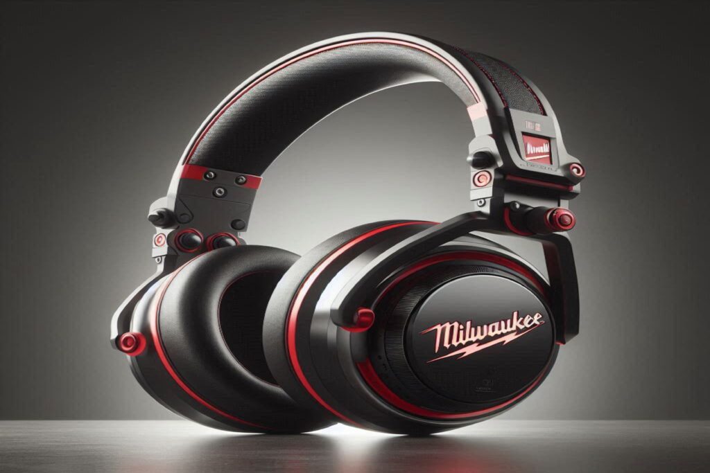 Milwaukee M-Audio headphones showcased prominently on display, highlighting their sleek design and advanced audio features.