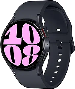 A stylish Samsung Galaxy Watch with a round display and a modern black strap, ideal for fitness enthusiasts looking for a smart watch with lifetime warranty and powerful features.