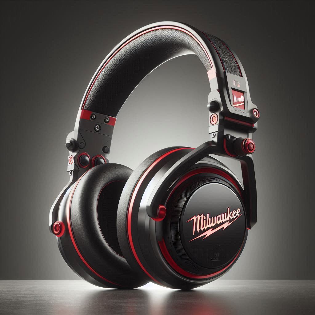 Milwaukee M-Audio headphones showcased prominently on display, highlighting their sleek design and advanced audio features.
